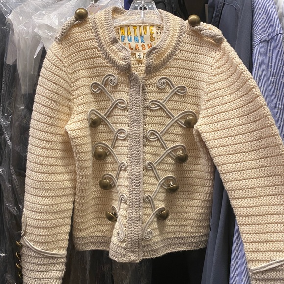 Native Funk and Flash Cotton Sweater Jacket with Embellishments. Size 2T. - Picture 3 of 10